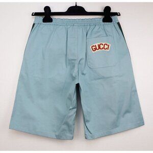 NWT Gucci Kids Shotrs web ribbon bermuda in blue size 12